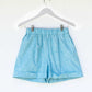 SET DE SHORT Y CHALECO DE LINO LIVIANO CELESTE