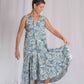VESTIDO CAMISERO DE ALGODÓN  MIDI CON VUELO
