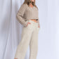 PANTALÓN DE LINO EGIPCIO  BAGGY CON BOLSILLOS Y ELÁSTICO EN LA CINTURA